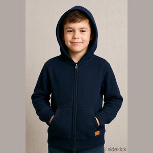 Weatherproof Vintage Boys Hoodie Navy Sherpa Lined M